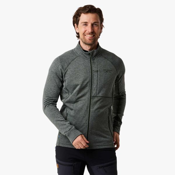 Bluza polarowa rozpinana turystyka męska Swedemount Lofoten Midlayer Full Zip. Zielone bluzy bez kaptura męskie SWEDEMOUNT, m, z materiału. Za 159.99 zł.