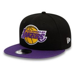 Czapka z daszkiem męska NEW ERA Los Angeles Lakers. Czarne czapki męskie New Era, bez wzorów, sportowe. Za 149.99 zł.