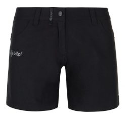 Lekkie spodenki outdooroowe damskie Kilpi SUNNY-W. Czarne szorty damskie Kilpi, bez wzorów, z materiału, sportowe. Za 131.50 zł.