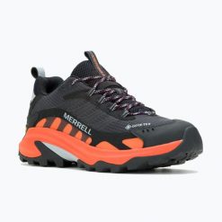 Buty turystyczne męskie Merrell Moab Speed 2 Gtx. Czarne buty trekkingowe męskie MERRELL, bez zapięcia, trekkingowe. Za 469.99 zł.