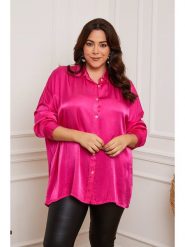 Plus Size Company Bluzka "Jessie" w kolorze fuksjowym rozmiar: 38. Różowe bluzki damskie Plus Size Company, plus size, bez wzorów, z wiskozy, klasyczne, bez kołnierzyka, plus size, bez ramiączek. Za 92.21 zł.