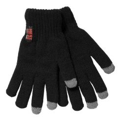 Damskie rękawiczki termiczne z Itouch One Size. Czarne rękawiczki damskie HEAT KEEPER, bez wzorów. Za 102.20 zł.