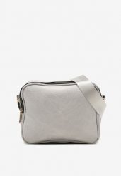 Szara Pikowana Torebka z Dwiema Komorami i Materiałowym Paskiem Crossbody Riola. Szare torebki klasyczne damskie Renee, bez wzorów, z materiału, pikowane, bez dodatków. Za 89.99 zł.