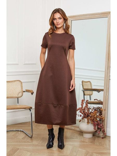 Joséfine Sukienka "Lioris" w kolorze brązowym rozmiar: M. Brązowe sukienki damskie Joséfine, na co dzień, m, bez wzorów, bez kołnierzyka, bez ramiączek, maxi, proste. Za 161.34 zł.