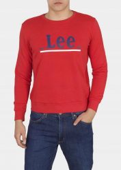 LEE CREW LOGO REGULAR FIT MĘSKA BLUZA KLASYCZNA LOGO L36JEIEF 112107872. Bluzy bez kaptura męskie Lee, l. Za 129.99 zł.