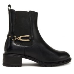 Botki Ara. Czarne botki damskie Ara, bez obcasa, na słupku, bez zapięcia. Za 579.99 zł.