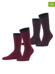 ESPRIT Skarpety (2 pary) "Allover Stripe" w kolorze czerwono-fioletowym rozmiar: 43-46. Czerwone skarpetki męskie Esprit, bez wzorów. Za 48.28 zł.