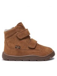 Froddo Kozaki Zeru Tex Furry Barefoot G2110149-2 S Brązowy. Brązowe buty zimowe chłopięce Froddo, ze skóry, bez zapięcia. Za 439.99 zł.