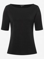 More & More Koszulka w kolorze czarnym rozmiar: 46. Czarne bluzki damskie MORE & MORE, bez wzorów, bez kołnierzyka, bez ramiączek. Za 69.58 zł.
