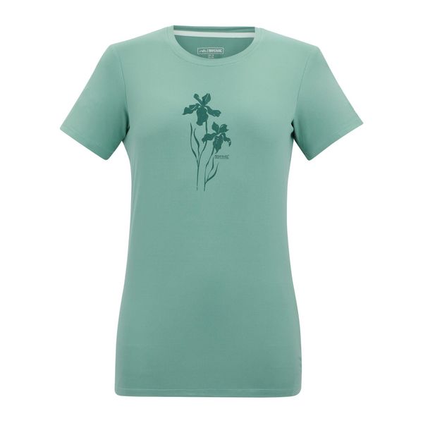 T-shirt Damski Kwiaty Rozciągliwa Fingal. Zielone t-shirty damskie Regatta, xl, bez wzorów, z elastanu, bez kołnierzyka. Za 98.99 zł.