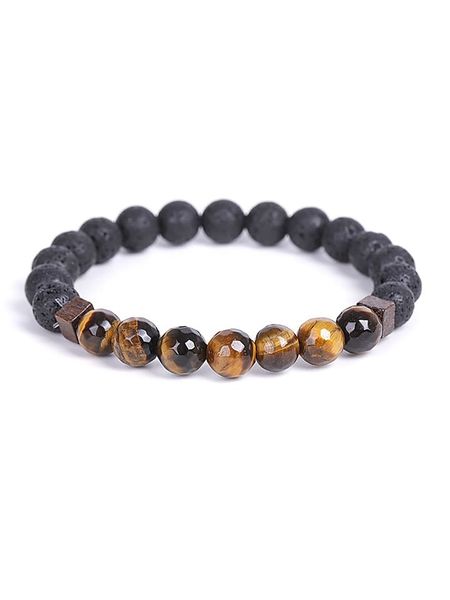 Uomo Bransoletka z kamieniami szlachetnymi rozmiar: onesize. Brązowe biżuteria dla mężczyzn Uomo, sztuczne. Za 39.45 zł.