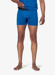Bokserki termoaktywne Devold Breeze Merino 150 Boxer. Niebieskie bokserki męskie Devold, bez wzorów, z materiału. Za 192.49 zł.