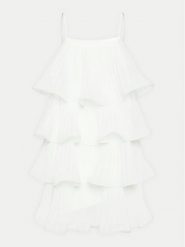YAS Sukienka koktajlowa Lucia 26036503 Biały Regular Fit. Białe sukienki damskie YAS, bez wzorów, z syntetyku, wizytowe, bez kołnierzyka, bez ramiączek. Za 249.99 zł.