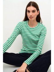 CULTURE Koszulka w kolorze zielonym rozmiar: XL. Zielone bluzki damskie Culture, xl, bez wzorów, bez kołnierzyka. Za 111.33 zł.