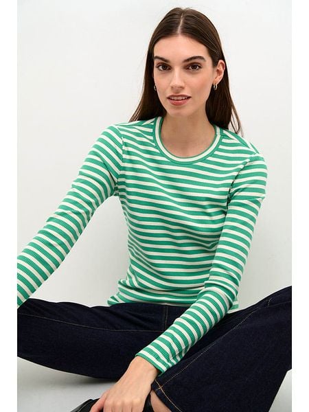CULTURE Koszulka w kolorze zielonym rozmiar: XL. Zielone bluzki damskie Culture, xl, bez wzorów, bez kołnierzyka. Za 111.33 zł.