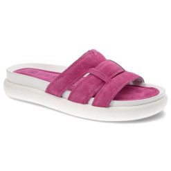 Różowe Klapki Nessi Wygodne Modne Buty. Czerwone klapki damskie Nessi, z aplikacjami, ze skóry, bez obcasa. Za 229.00 zł.