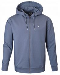 Wygodna Bluza Bawełniana - Pako Jeans - Szaro-Niebieska z Kapturem. Niebieskie bluzy z kapturem męskie Pako Jeans, l, z bawełny. Za 189.00 zł.