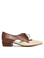 Hispanitas Półbuty BHV264628 C001 Écru. Półbuty damskie Hispanitas, bez wzorów, ze skóry, bez obcasa, na obcasie. Za 609.99 zł.