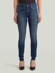 G-Star Dżinsy - Skinny fit - w kolorze granatowym rozmiar: W28/L30. Niebieskie jeansy damskie G-Star. Za 228.92 zł.