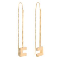Kolczyki Elisabetta Franchi. Żółte kolczyki damskie Elisabetta Franchi, złote. Za 1,029.00 zł.