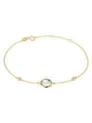 DIA DIAMONDS Pozłacana bransoletka z diamentami i ametystem rozmiar: onesize. Zielone bransoletki damskie DIA DIAMONDS, pozłacane. Za 184.46 zł.