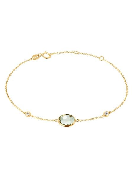DIA DIAMONDS Pozłacana bransoletka z diamentami i ametystem rozmiar: onesize. Zielone bransoletki damskie DIA DIAMONDS, pozłacane. Za 184.46 zł.