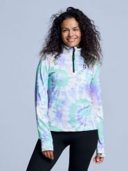 Bluza narciarska - Damska - Cabin Life - Tiedye. Fioletowe bluzy z kapturem damskie POEDERBAAS, xs, z elastanu. Za 242.82 zł.