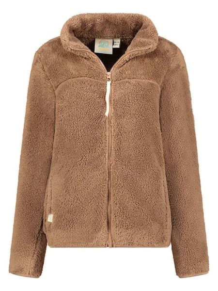 Geographical Norway Kurtka polarowa "Upaz" w kolorze jasnobrązowym rozmiar: XXL. Brązowe kurtki damskie Geographical Norway, xxl, bez wzorów, z polaru, bez kaptura. Za 95.69 zł.