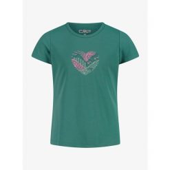 Koszulka dziewczęca CMP Rave G T-Shirt. Zielone koszulki dziewczęce CMP, bez wzorów, bez ramiączek. Za 53.99 zł.