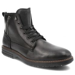 Czarne Botki Rieker Ocieplane Obuwie Męskie. Czarne buty zimowe męskie Rieker, ze skóry, bez zapięcia. Za 369.00 zł.