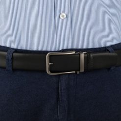 Pasek męski skórzany 3,5 cm klamra automatyczna Beltimore czarny 02-604 : Kolory - czarny, Rozmiar pasków - r.110-125 cm. Czarne paski męskie bez wzorów, ze skóry, wizytowe. Za 64.99 zł.