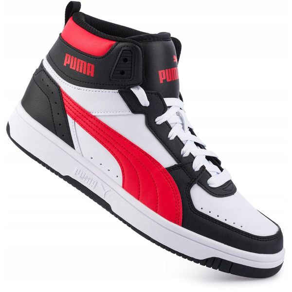 Męskie buty sportowe za kostkę Puma Rebound Joy 374765-22. Białe buty sportowe na co dzień męskie Puma, bez zapięcia. Za 259.00 zł.