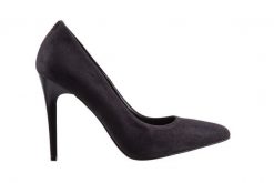 Szpilki Bayla-056 1862-764 Czarny, Skóra naturalna - 39. Czarne szpilki Bayla, bez wzorów, z materiału, bez obcasa. W wyprzedaży za 152.10 zł.