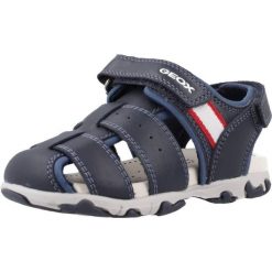 Sandały GEOX B S.FLAFFEE B.B Niebieski. Niebieskie sandały męskie Geox, ze skóry, bez zapięcia. Za 190.99 zł.