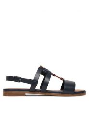 Lasocki Sandały RST-ARENA-83 Granatowy. Niebieskie sandały damskie Lasocki, bez wzorów, ze skóry, bez obcasa, na płaskiej podeszwie. Za 119.99 zł.