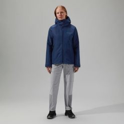 Kurtka przeciwdeszczowa damska Berghaus Bramblfell GTX. Niebieskie kurtki damskie Berghaus, bez kaptura. Za 839.99 zł.