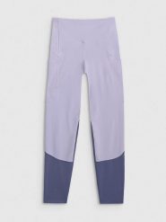 4F Legginsy sportowe w kolorze lawendowym rozmiar: M. Fioletowe legginsy damskie 4f, m, bez wzorów, z materiału. Za 99.95 zł.