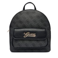 Plecak Guess. Czarne plecaki damskie Guess, z aplikacjami. Za 324.99 zł.