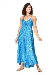 Aller Simplement Sukienka w kolorze niebieskim rozmiar: 38/40. Niebieskie sukienki damskie Aller Simplement, bez wzorów, klasyczne, bez kołnierzyka, bez ramiączek, maxi. Za 78.99 zł.