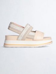 Liu Jo Sandały w kolorze beżowym rozmiar: 40. Brązowe sandały damskie Liu Jo, bez wzorów, bez obcasa, na platformie. Za 305.92 zł.