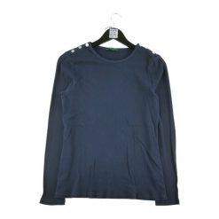 Second life - Długi rękaw Damska koszulka w kolorze granatowym - Jak nowy. Niebieskie t-shirty damskie Ralph Lauren, bez wzorów, bez kołnierzyka. Za 126.86 zł.