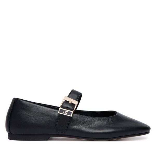 Baleriny Tommy Hilfiger. Czarne baleriny damskie Tommy Hilfiger, bez wzorów, bez obcasa. Za 529.99 zł.