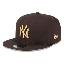Czapka z daszkiem New Era 9FIFTY New York Yankees League Essential 60424694. Brązowe czapki męskie New Era, bez wzorów, sportowe. Za 159.00 zł.