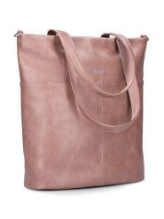 Zwei Torebka "M145" w kolorze jasnoróżowym - 35 x 37 x 15 cm rozmiar: onesize. Różowe shopper bag damskie Zwei, bez wzorów, z materiału, na ramię, bez dodatków. Za 174.43 zł.
