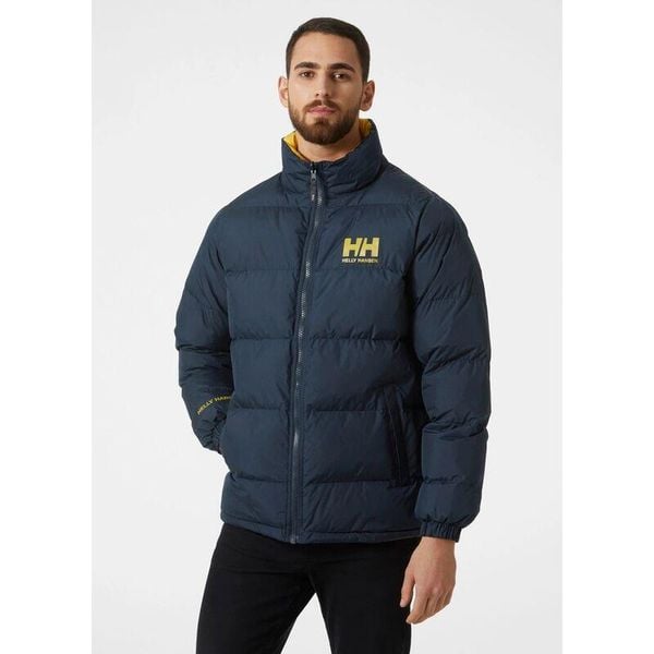 Kurtka odwracalna Helly Hansen Urban. Niebieskie kurtki męskie Helly Hansen, m, bez wzorów, z puchu, bez kaptura. W wyprzedaży za 750.50 zł.