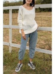 LA Angels Sweter w kolorze kremowym rozmiar: M. Brązowe swetry klasyczne damskie LA Angels, m, z wełny, bez kołnierzyka. Za 113.99 zł.