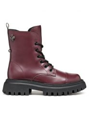 Geox Kozaki J Maquinnens Girl J46M6B 000CN C7357 S Bordowy. Czerwone kozaki dziewczęce Geox, bez wzorów, ze skóry, bez obcasa. Za 449.99 zł.