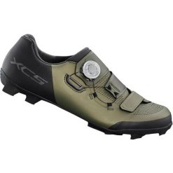 MTB - Buty kolarskie SH-XC502, Moss Green. Zielone buty trekkingowe męskie SHIMANO, z nylonu, bez zapięcia, rowerowe. Za 619.99 zł.