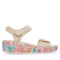 Sandały Ara. Brązowe sandały damskie Ara, bez wzorów, bez obcasa, na koturnie. Za 429.99 zł.