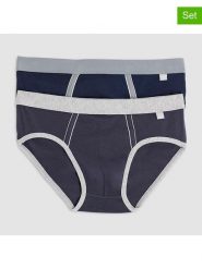 COTONELLA Slipy (2 pary) w kolorze granatowo-szarym rozmiar: M. Niebieskie slipki męskie Cotonella, bez wzorów. Za 47.94 zł.